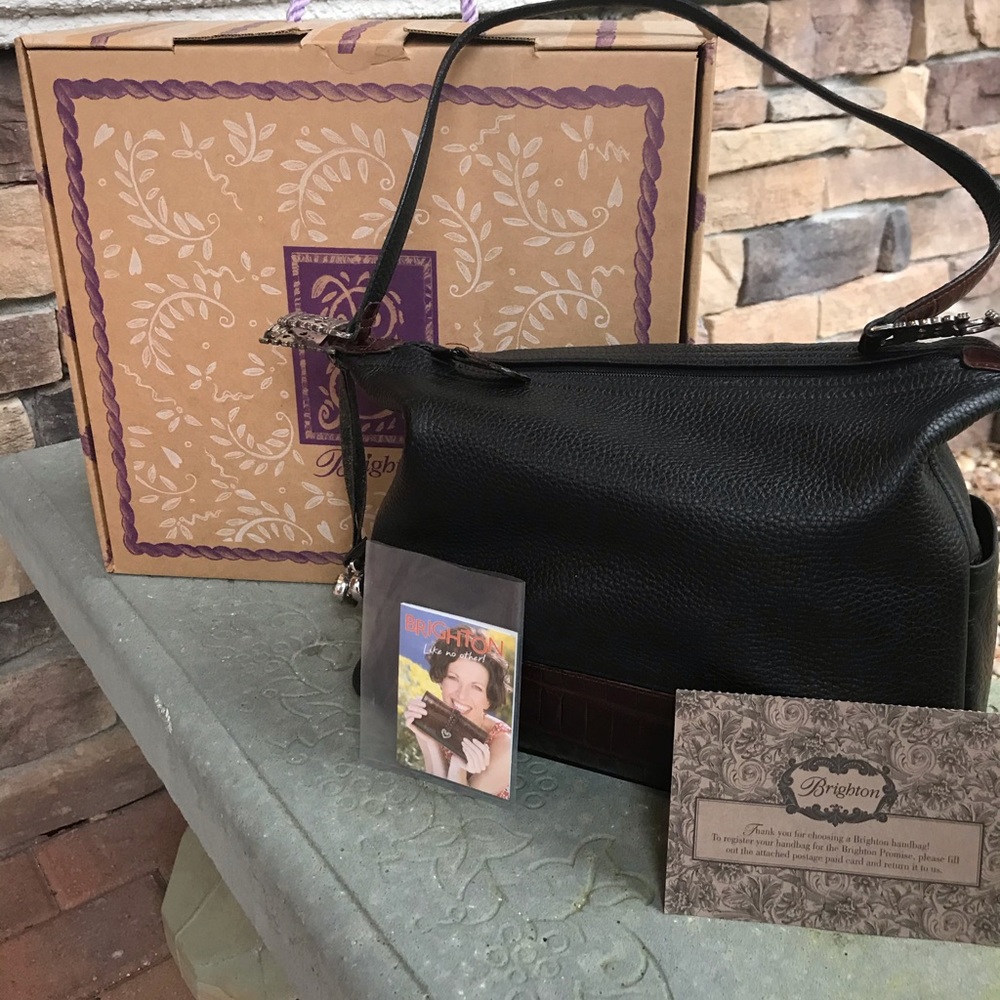 Black Leather Brighton Tanya Purse